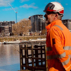 Andrew Murch overlooking site