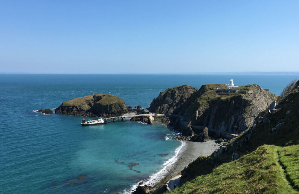 Aerial view of Lundy Island