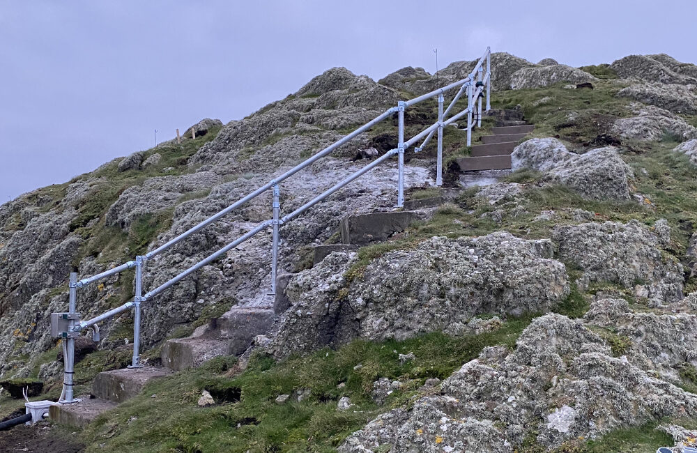 Finished handrail and steps