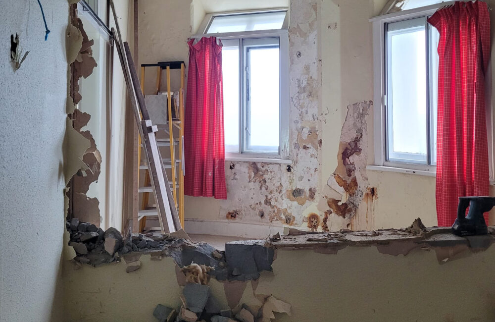 Restoring the inside of Skerries Lighthouse