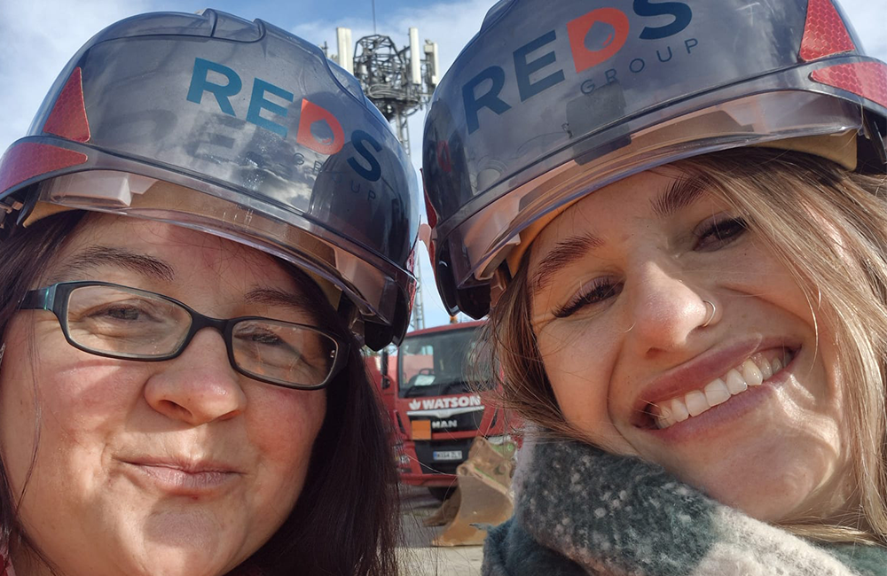 Viki and Heather on site