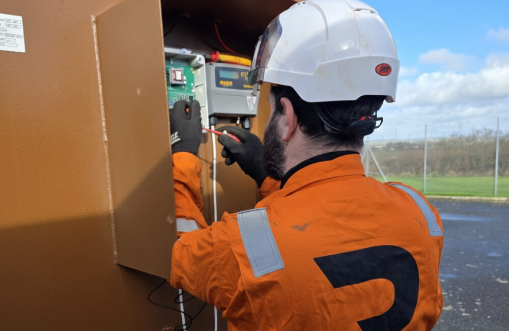 Stewart working on an MOD site