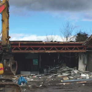 Demolition works underway